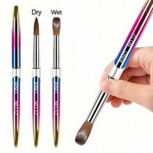 Kolinsky Sable Acrylic Nail Brush Set - High Quality, Odorless, Suitable For Acrylic Application, Nail Extensions And Home Nail Salon Use - Suitable For Beginners And Professionals - Multicolor - View 2