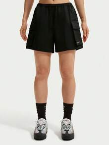Nike 女款 AS W NK STREET UTL 梭織工裝短褲 IV5010-010 - 黑色 - 查看 1