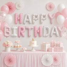 13pcs/Set Assorted Styles Happy Birthday Balloon Set, Suitable For Birthday Party, Holiday Decoration, Leopard Print Theme Birthday, Girls Birthday Party, First Birthday Celebration, Atmospheric Birthday Backdrop Decoration, Best Friend Celebration Party Scene Decoration, Photo Prop Background - Multicolor - View 5