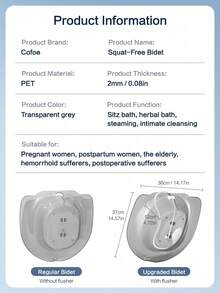 Cofoe Sitz Bath For Toilet Seat - Yoni Steam Seat With Manual Flushing Device- Sitz Bath For Hemorrhoids And Postpartum Care - Portable Bidet Temperature Resistant - Universal Fit - View 9