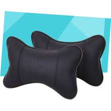 Almohada cervical para coche, de diseño ergonómico, transpirable, con soporte cómodo, adecuada para usar en coches, durante viajes y en casa, color negro. - 1 - Ver 7