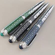 6pcs Premium Neutral Metal Retractable Ballpoint Pens, 3-Color Textured Office Writing Pens, Signature Pens, Perfect For Gifts And Business (1 Pen + 5 Refills) - Sets - View 1