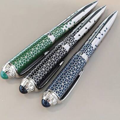 6pcs Premium Neutral Metal Retractable Ballpoint Pens, 3-Color Textured Office Writing Pens, Signature Pens, Perfect For Gifts And Business (1 Pen + 5 Refills)
