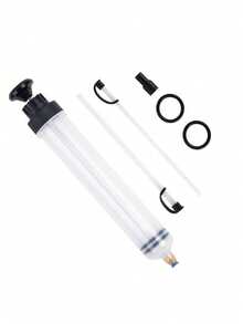 Dual Purpose Oil Suction & Refill Tool For Car & Motorcycle, Manual Fluid Extractor & Filler Syringe Pump, Hand Vacuum Pump For Motor Oil, Brake Fluid, Transmission Fluid, Coolant, Automotive Maintenance Repair Injection Tool - A - View 11