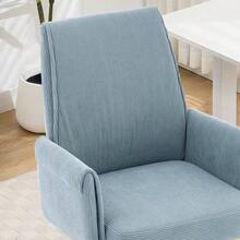 Height-Adjustable Office Swivel Chair With A Medium-High Backrest, Striped Upholstery, And Ergonomic Design – The Ideal Choice For Work, Study, Or Relaxation. The Medium Back Support Offers Excellent Support. - Dusty Blue - View 3