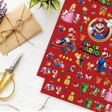 asmodee Mario Gift Wrapping Paper, 5 Sheets Per Pack, With High-Definition Game Character Patterns, Suitable For Hand-Decorating Gift Wrappings For Holidays, Daily Use, And Birthdays. - Multicolor - View 6