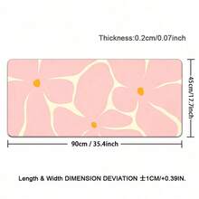 Pink Floral Leather Desk Mat, Beautiful Artistic Large Mouse Pad, Desk Accessory, Non-Slip Keyboard Pad, Leather Material, Suitable For Office, Home Computer Desk Protective Pad, Can Be Given As A Gift To Men, Women, Gaming Mouse Pad, Desk Accessory - View 10