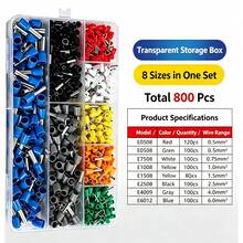 Kit Terminal Kawat VE Warna Campuran 200pcs & 800pcs dengan Alat Crimping Profesional, Terminal Cold Press Tubular Terisolasi 0,5-10mm², Konektor Ujung Kawat Inti Tembaga Penuh, Cocok untuk Dekorasi Rumah, Instalasi Listrik, Pencahayaan Latar Belakang Liburan DIY - Set terminal tabung VE - View 9
