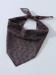 1件/組 女款時尚刺繡花卉圖案頭巾髮帶，適合日常與度假使用 - 紫色 - 查看 5