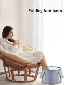 1pc Foldable Portable Foot Bath Tub, Foot Basin, Multi-Functional Collapsible Bucket, Camping Foot Basin, Outdoor Water Container For Fishing, Hiking, Hot Spring Travel, Portable Foot Soak Bucket, 5-Layer Insulated Foot Soak Bag, Travel, Collapsible Foot Wash Basin, Foot Bath Gadget - Multicolor - View 5