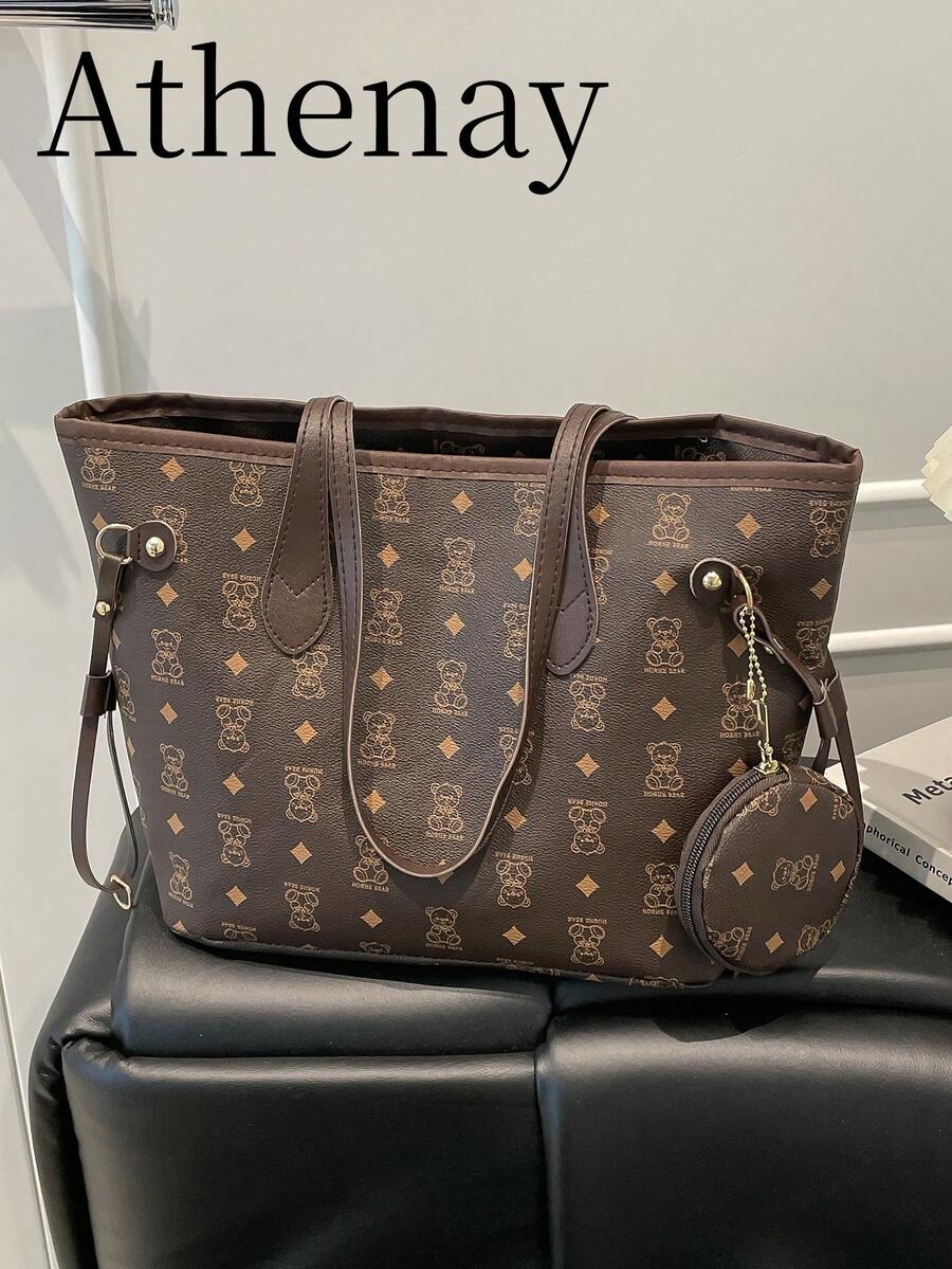 Large Capacity Commuter Fashion Shoulder Tote Bag, Internet Celebrity Style, Outdoor, Ins, Back To School, Mori Style, French Style