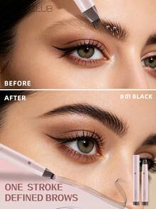 UNNY CLUB Pulpen Makeup Serbaguna, Pulpen Multifungsi 4-in-1, Efek Tahan Lama Alami, Ringan dan Halus, Tahan Air dan Keringat, Cocok untuk Pemula, 1 buah, Kosmetik Makeup Merek Ternama - 02 Cokelat yang kalem - View 9