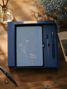 Customized Minimalist Notebook, Personalized Pattern Notebook Set, Multi-Colour Options, Customisable Text And Name, Suitable For Business Use, Ideal Gift For Back To School And Graduation, Present For Students And Office Workers, Hardcover Notepad - Multi-color - Fabric Notebook - View 6