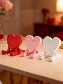 This Heart-Shaped Phone Stand Can Also Serve As Home Decor, Making It A Perfect Choice For Home, Office, Or Party Decoration. A Creative Gift For Tech Enthusiasts And Back-To-School Season. - A - View 7