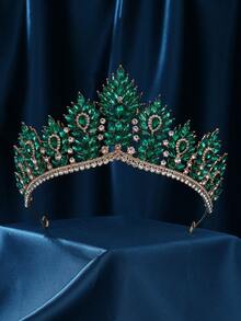 Wedding Crowns For Bride Cubic Zirconia Tiaras Bridal Diamond Headpieces Quinceanera Zirconia Headband - Multicolor - View 16