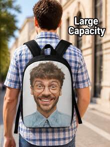 Custom Made Personalized Picture Design Backpack With 3 Pieces Set: Backpack, Shoulder Bag And Lunch Bag Lightweight School Bookbag Suitable For Travel - Multicolor - View 4