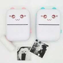 Mini Portable Thermal Printer, Cute Cat Design, USB Charging, Supports Photo And Label Printing, Includes USB Data Cable And Inkless Set, Ideal For Travel And Home Use, Photo Printer | USB Charging Printer - Multicolor - View 9