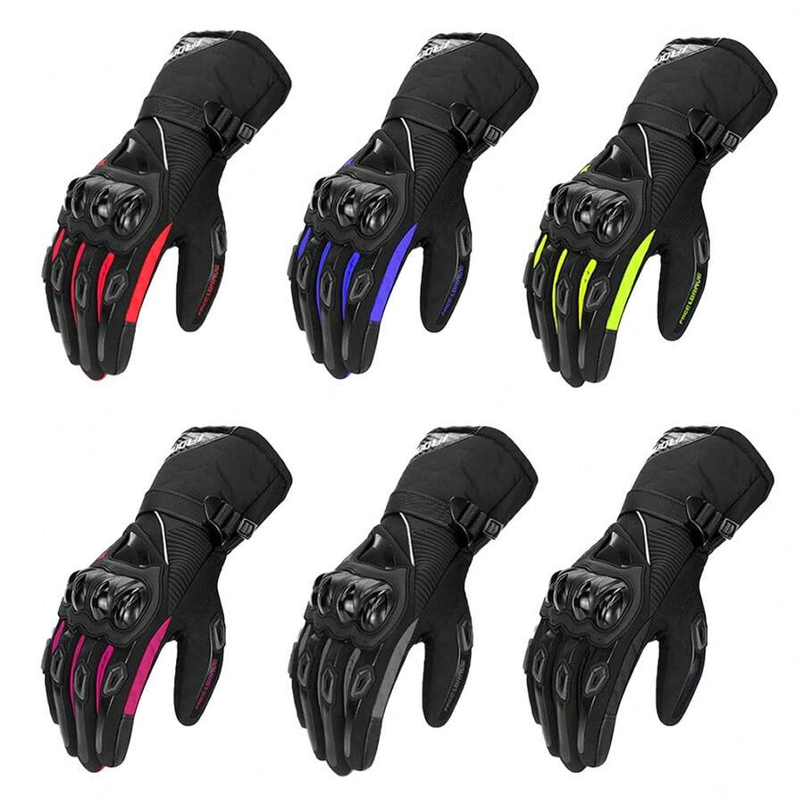 1 Pair Of Motorcycle Gloves Winter Warm Off-Road Riding Gloves Off-Road Motorcycle Gloves Touch Screen Full Finger Sports Gloves Riding Equipment Unisex Knight Gift - Multicolor - View 1