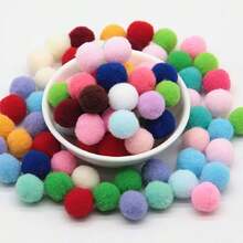 10/15/20/25/30/40/50mm Fluffy Mini Pom Poms, Christmas Red Plush Balls, Mixed Color Soft Fur Balls, Handmade Clothing, Wedding Decoration, DIY Pom Poms, Felt Balls, Sewing Craft Accessories - PM - View 21