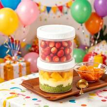 12pcs Upgraded Heavy-Duty Lidded Lunch Bowl Containers / Reusable Food Storage Jars / 6 Boxes + 6 Lids / Portable Food Sealing Containers / Suitable For Yogurt, Oatmeal, Yogurt Breakfast Cups, Meal Prep Containers / Durable And Versatile Storage - Multicolor - View 2