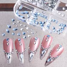 1Box 3D Rhinestone Nail Art; Mixed Pearl, Steel Beads, And Irregular Rhinestone Flat Design. Y2K Cute And Charming Nail Decorations. DIY Nail Salon Accessories. - Multicolor - View 8