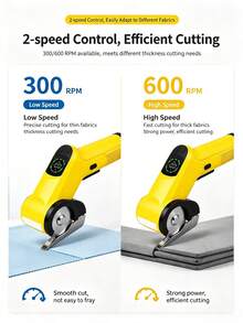 Portable Rechargeable Electric Rotary Cutter With Alloy Sharp Blade, Fabric Cutting Machine For DIY Sewing, Leather, Corrugated Board, Carpet, Clothing, Home And Studio Use - Multicolor - View 7