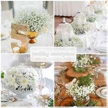 40PCS Starry Sky Simulation Flowers, Loose Starry Sky Simulation Flowers Real Touch Gypsophila White Fake Flowers For Wedding Bouquet Party Floral Arrangement Home Garden Decor - White - View 9