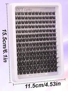 LIMEIKAI Natural Appearance Anime False Eyelash DIY Eyelash Extension Set -168 Clusters, 8-16mm Mixed Length Role Playing Styling, C-Shaped Curling - View 2