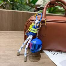 Creative Colorful Motorcycle Helmet Keychain Couple Style Bag Charm Relaxing Motorcycle Helmet Phone Lanyard Car Key Chain Gift - Multicolor - View 7