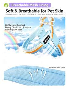 2pcs Rainbow Dog V-Shaped Harness Set, Adjustable Y-Shaped Harness With Leash, Comfortable Neck Protection, Suitable For Medium And Small Dogs For Daily Walking And Training, Prevents Pet Escape, Small Dog Harness, Medium Dog Harness, Harness + Leash - Multicolor - View 7