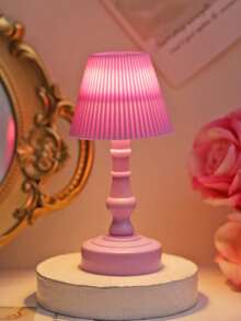 1pc Street Side Street Light Design LED Mini Table Lamp Desktop Luminous Decoration Small Ornaments Children's Bedroom Bedside Decoration Small Night Light Atmosphere Light,Christmas Decor Lights - Pleated - View 15