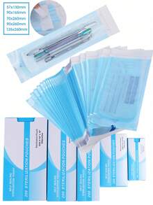 Self-Sealing Sterilization Bags, Disposable Sterilization Bags, Cleaning Bags, Suitable For Steel Nail Art Tools And Accessories - Multicolor - View 1