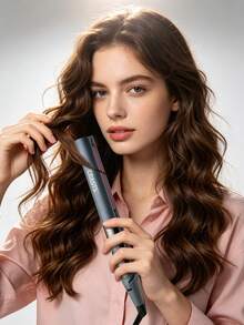 CRASTS Hair Straightener, 2‑In‑1 Flat Iron For Straight & Curly Hairstyles, Ceramic Plates With LCD Digital Display, Adjustable Temperature Professional Hair Styling Iron For Home Salon Use For Women Home Daily Hair Styling - Dark Grey - View 12