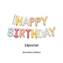 13pcs/Set Assorted Styles Happy Birthday Balloon Set, Suitable For Birthday Party, Holiday Decoration, Leopard Print Theme Birthday, Girls Birthday Party, First Birthday Celebration, Atmospheric Birthday Backdrop Decoration, Best Friend Celebration Party Scene Decoration, Photo Props Background - Multicolor - View 13
