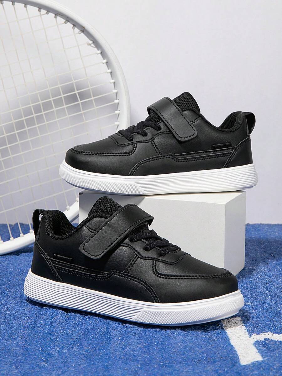 1 Pair Boys & Girls Mediterranean Style Low-Top Flat Sneakers With Hook ...