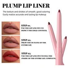 DIMSHOW Slouchy Person's Essential Automatic Rotating Lip Liner Pencil, No Sharpening Needed, Ultra-Fine Tip, Smooth Color, Waterproof And Sweat-Resistant, Easily Shape Lip Edges, Zero Mistakes For Makeup Beginners - Multicolor - View 7