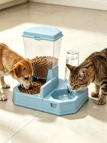 2‑In‑1 Automatic Pet Feeder And Water Dispenser, Large‑Capacity Food Storage Bucket, No Electricity Required, Detachable Food And Water Bowls For Easy Disassembly And Cleaning, Suitable For Feeding Food And Drinking Water For Cats And Small Dogs - 2-in-1 - View 3