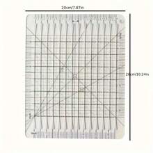 2.5MM Thick Transparent Acrylic Patchwork Ruler - 6 Inch Sewing Template With Dual Unit (Inch & Centimeter) Scale, Grid Markings And Diagonal Cutting Guide, Suitable For Patchwork, Handicrafts, Clothing Alterations, Durable Structure Sewing Accessory - 1pc Clear Acrylic - View 3