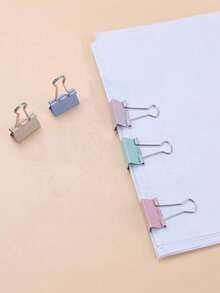 40/60pcs Macaron Multi-Color Long Tail Clips, Ticket Swallowtail Clips, Document Fixing Clips, Secure Grip And Non-Slip, Suitable For Back To School Assignment And Exam Paper Organization, Christmas Holiday Document Classification And Binding, Halloween Theme Planner Material Fixing, Office Stationery Short Video Promotion - Morandi Color - View 2