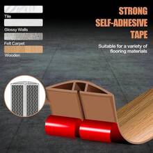 1pc 1m/2m/3 Meters Flexible Floor Cable Protector Sleeve, Flame Retardant Cable Cover, Floor Insulation Wire Concealer - A - View 2