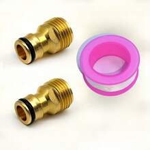 3pcs/Set Garden Hose Quick Connectors 1/2 Inch Brass Male Thread Quick Connectors With Sealing Tape, Suitable For Garden Irrigation, Watering, Car Washing, Outdoor Garden Hose Connection, Leak-Proof Quick Release Adapter - A - View 8