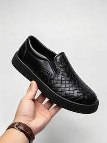 Men Leather Casual Shoes Breathable Loafers Men Sneakers New Male Comfortable Leather Flat Footwear Sneakers Men Shoes - Black - View 9
