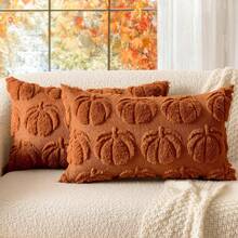 1 buah/2 buah Sarung Bantal Beludru Bordir Halloween, Cocok untuk Sofa Ruang Tamu, Sarung Bantal Minimalis - MultiWarna - View 23