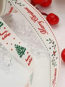 25mm Christmas Decorative Ribbon, Polyester Satin Decorative Tape, Suitable For Gift Box Packaging, Bows, Gift Wrapping, Bouquet Wrapping, DIY Handmade Decoration, Merry Christmas Gift Wrapping - Multicolor - View 11