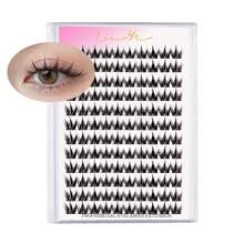 120pcsFairy False Eyelashes Set, Summer Makeup Tool, Natural & Slender, Create Exquisite Cartoon Eye Makeup, Mixed Length Design, Easy To Trim, Suitable For Different Eye Shapes, Reusable, High Cost-Performance, Perfect For Makeup Beginners - C - View 2