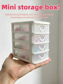 4-Layer Transparent Drawer Storage Cabinet, Multi-Functional Organizer Box, Suitable For Wardrobe, Storage Cabinet, Desktop, Bedroom, Bathroom, Living Room, Closet Storage, Mother's Day Gift, Back To School, Space-Saving Small Item Storage - Multicolor - View 5