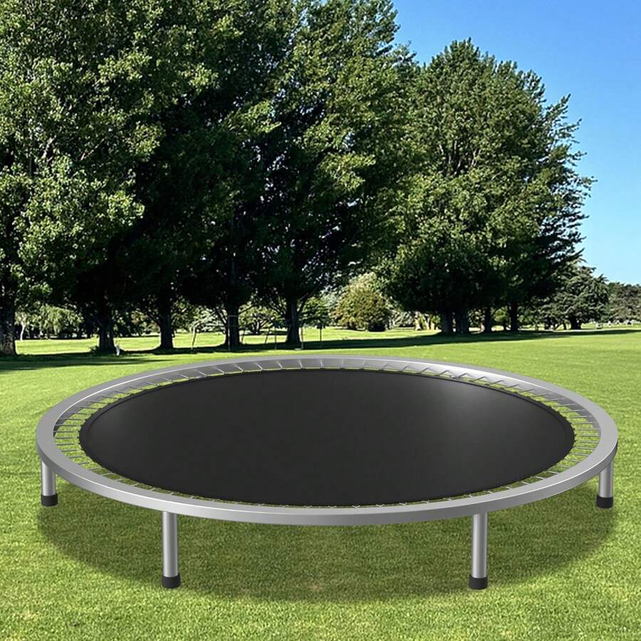 Black Replacement Trampoline Jumping Mat, Universal PP Bounce Mat With T‑Shaped Spring Puller Tool & V‑Hooks - 12 Ft - View 1