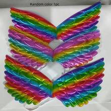 1pc Creative Colorful Wings, Suitable For Student Party Performance Props, Halloween Carnival, Random Color - Multicolor - View 11