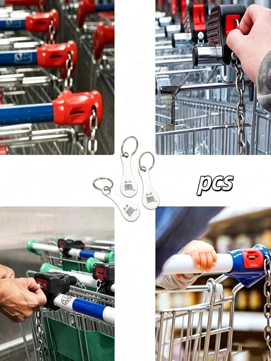 Stainless Steel Shopping Cart Keychain With Shopping Cart Icon, Classic Fashion Minimalist Style, Suitable For Men And Women Daily Wear