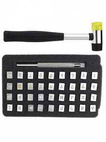 1 Set Of Premium Leather Stamping Kit - Stamping Tool For DIY Leather Craft, Engraving, Saddle Making, Leather Case, Bag, And Surface Making With Letter And Number Stamp - Ideal For Beginners And Professionals - A - View 12